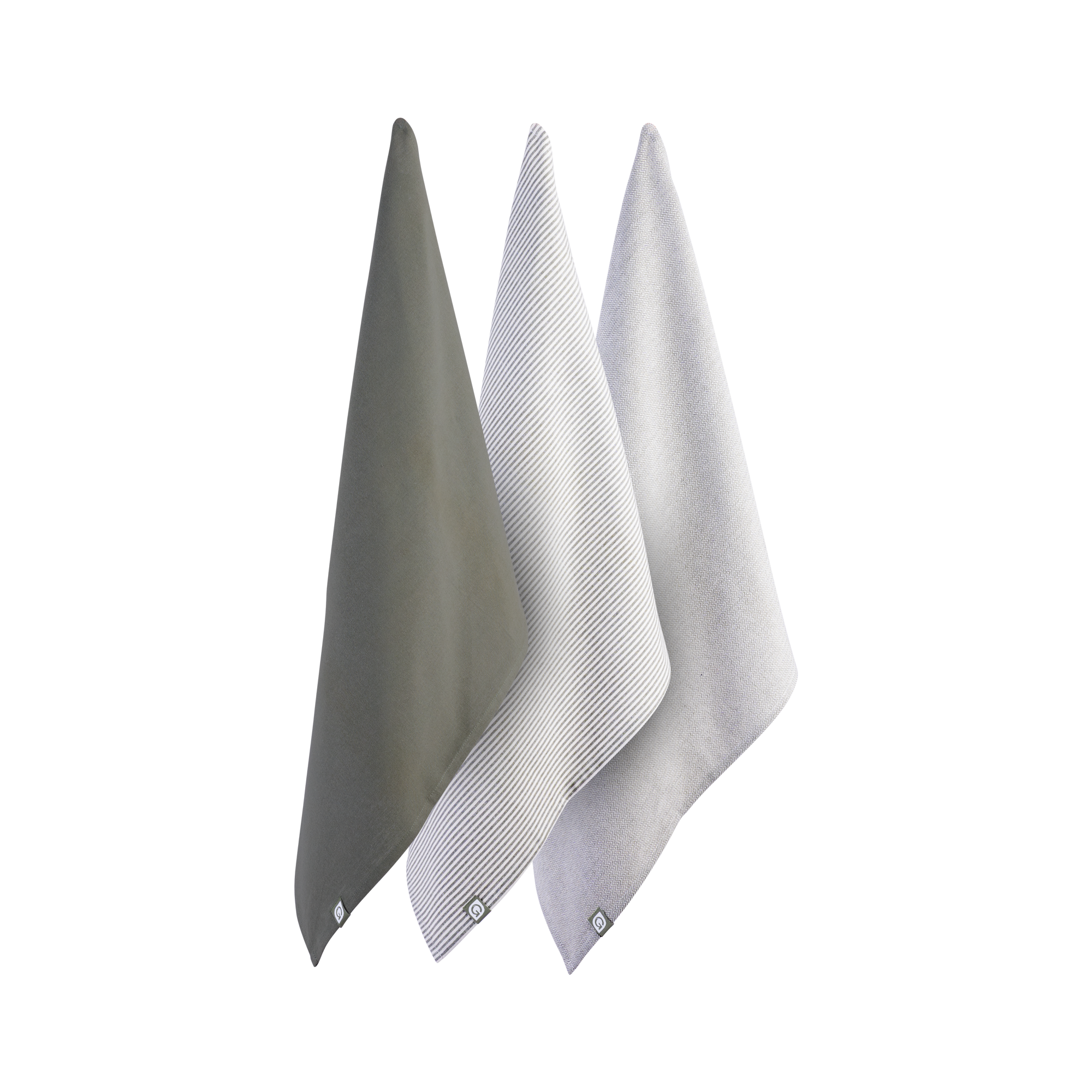 Gruun Theedoeken Set van 3 Groen