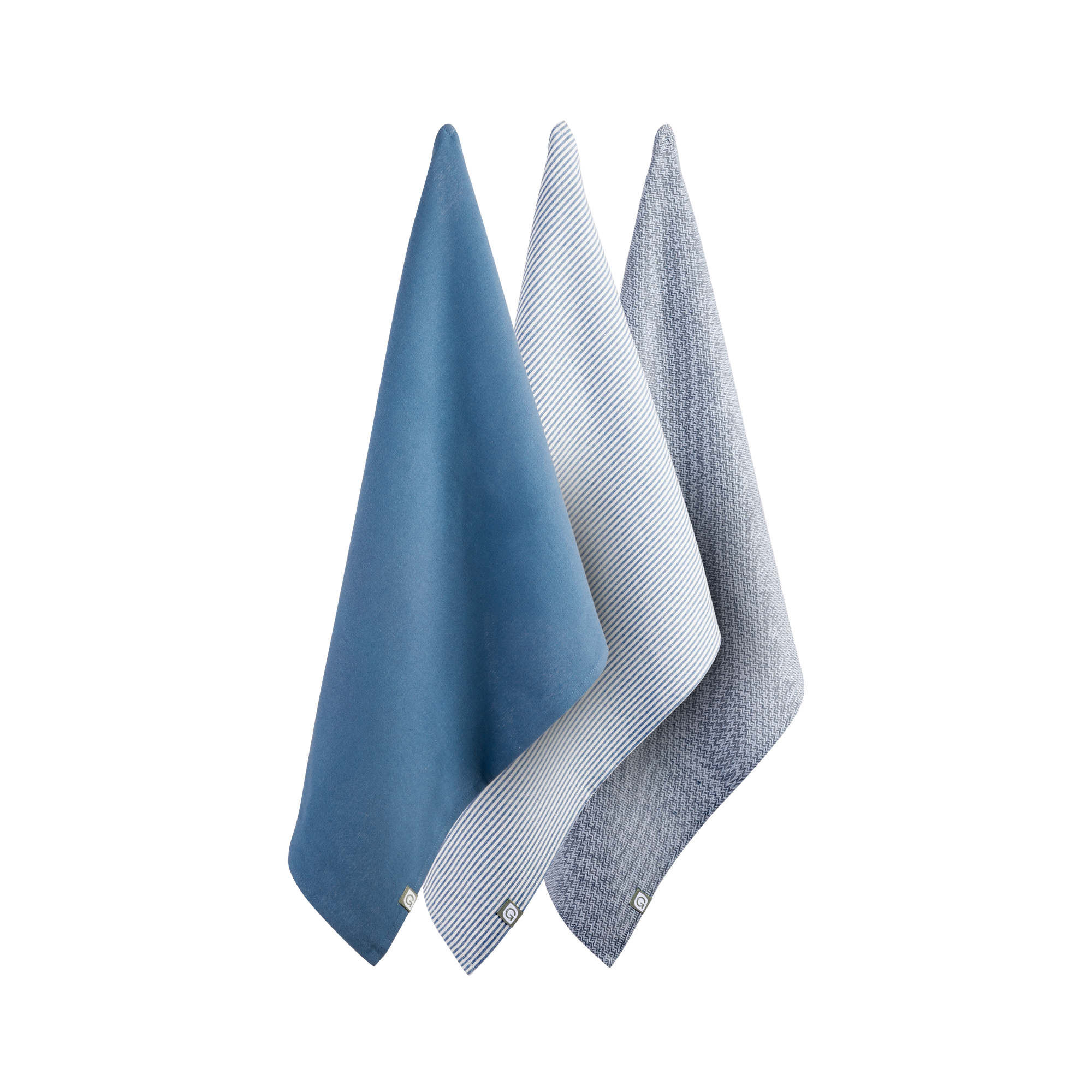 Gruun Theedoeken Set van 3 Blauw