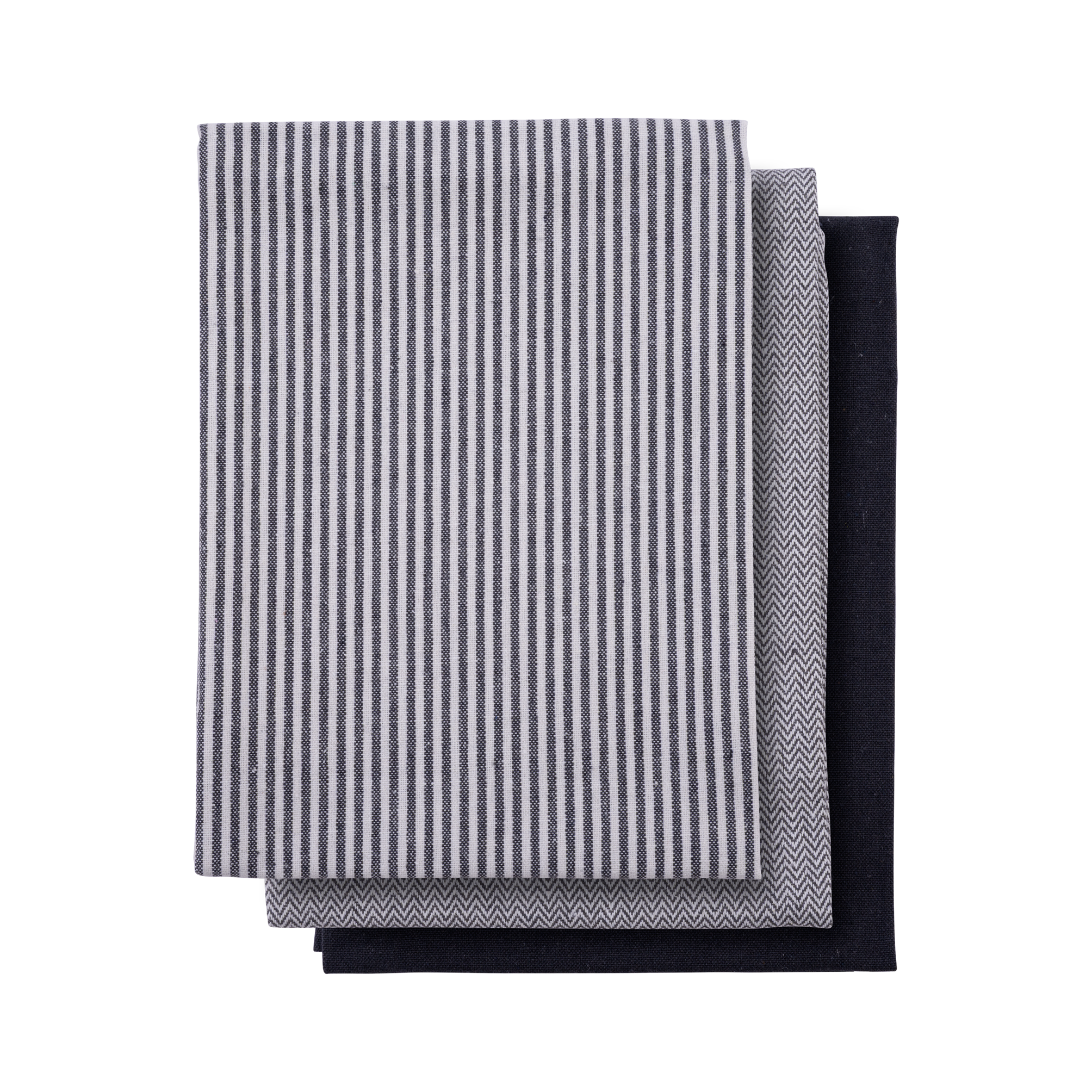 Gruun Theedoeken Set van 3 Zwart