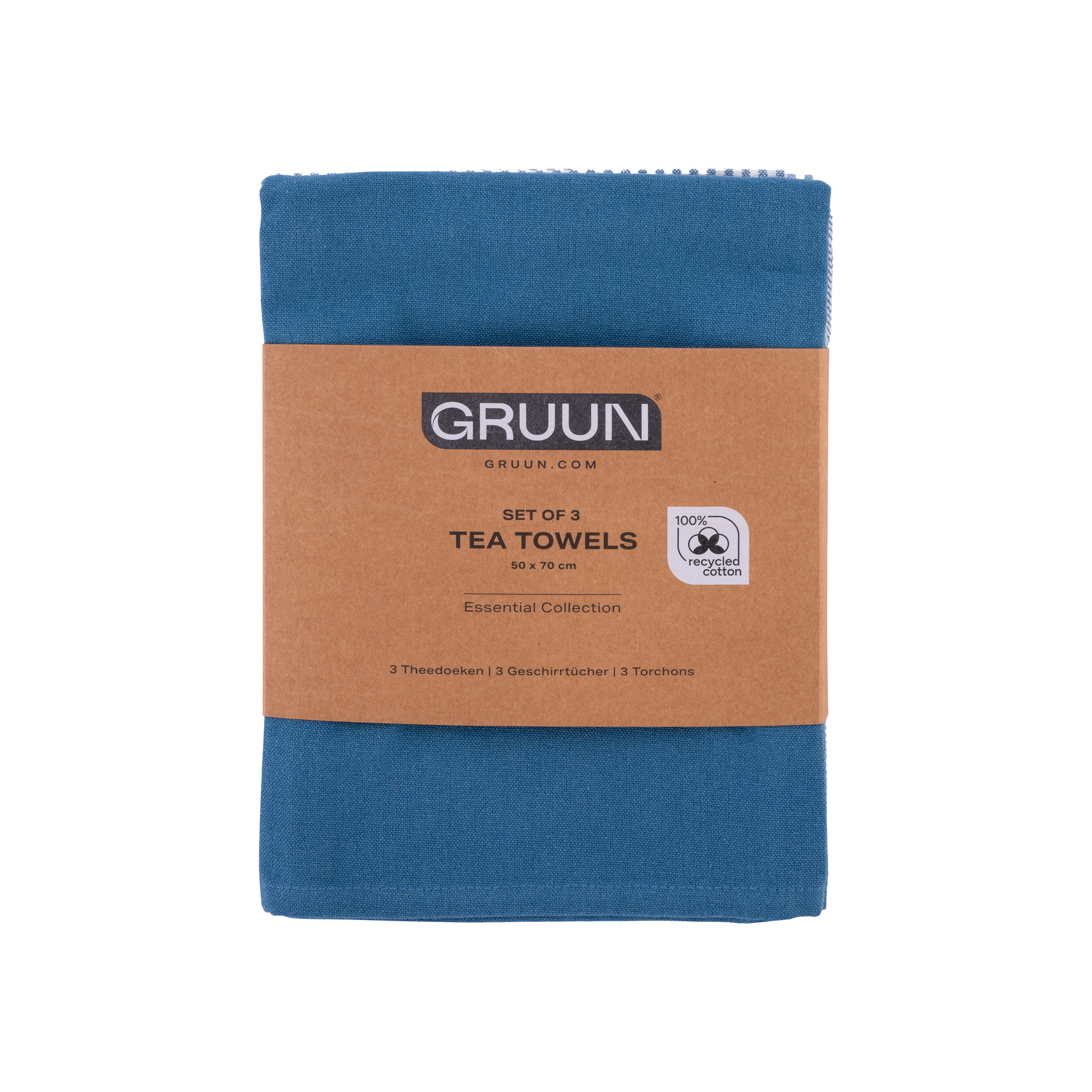 Gruun Geschirrtücher 3er Set Blau