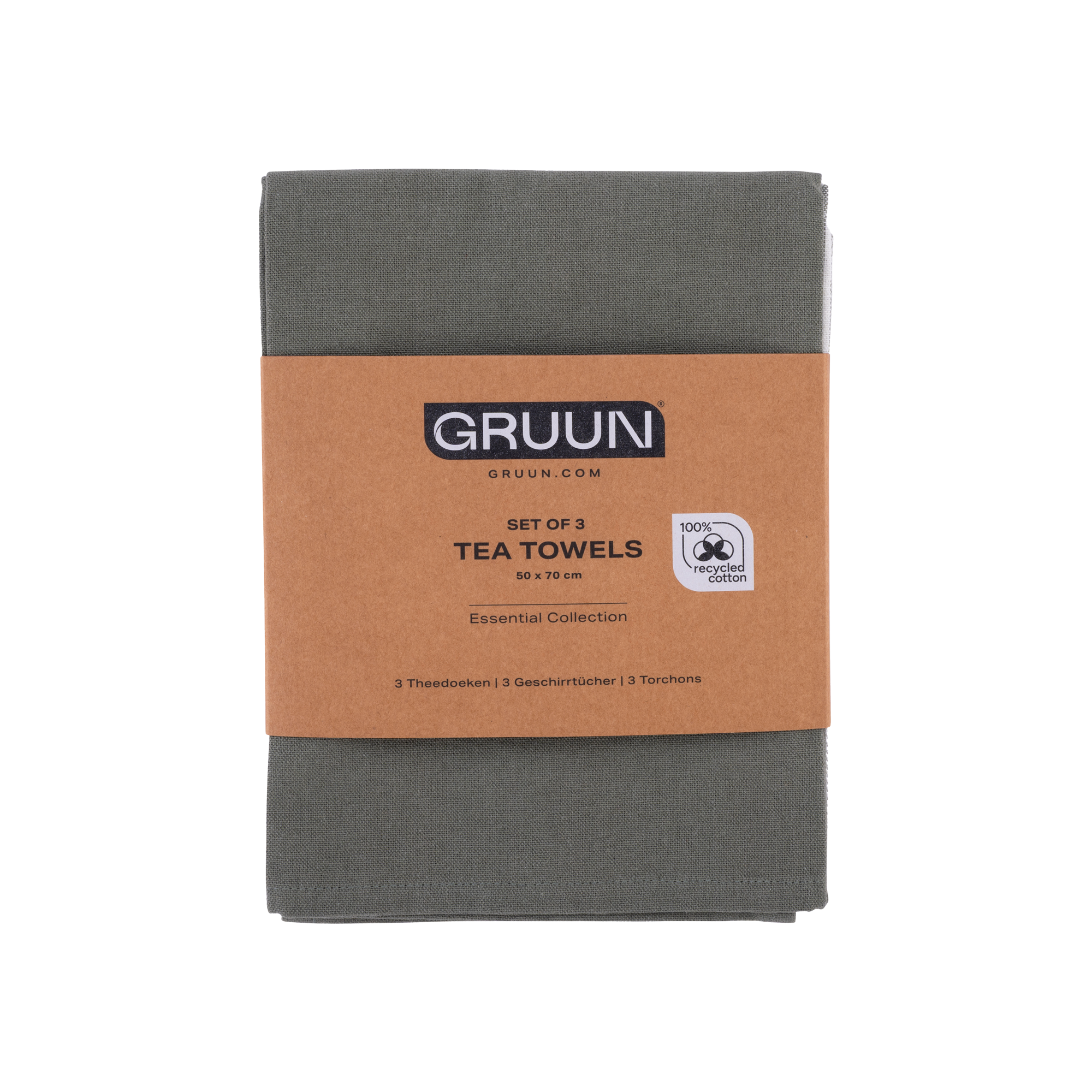 Gruun Geschirrtücher 3er Set Grün