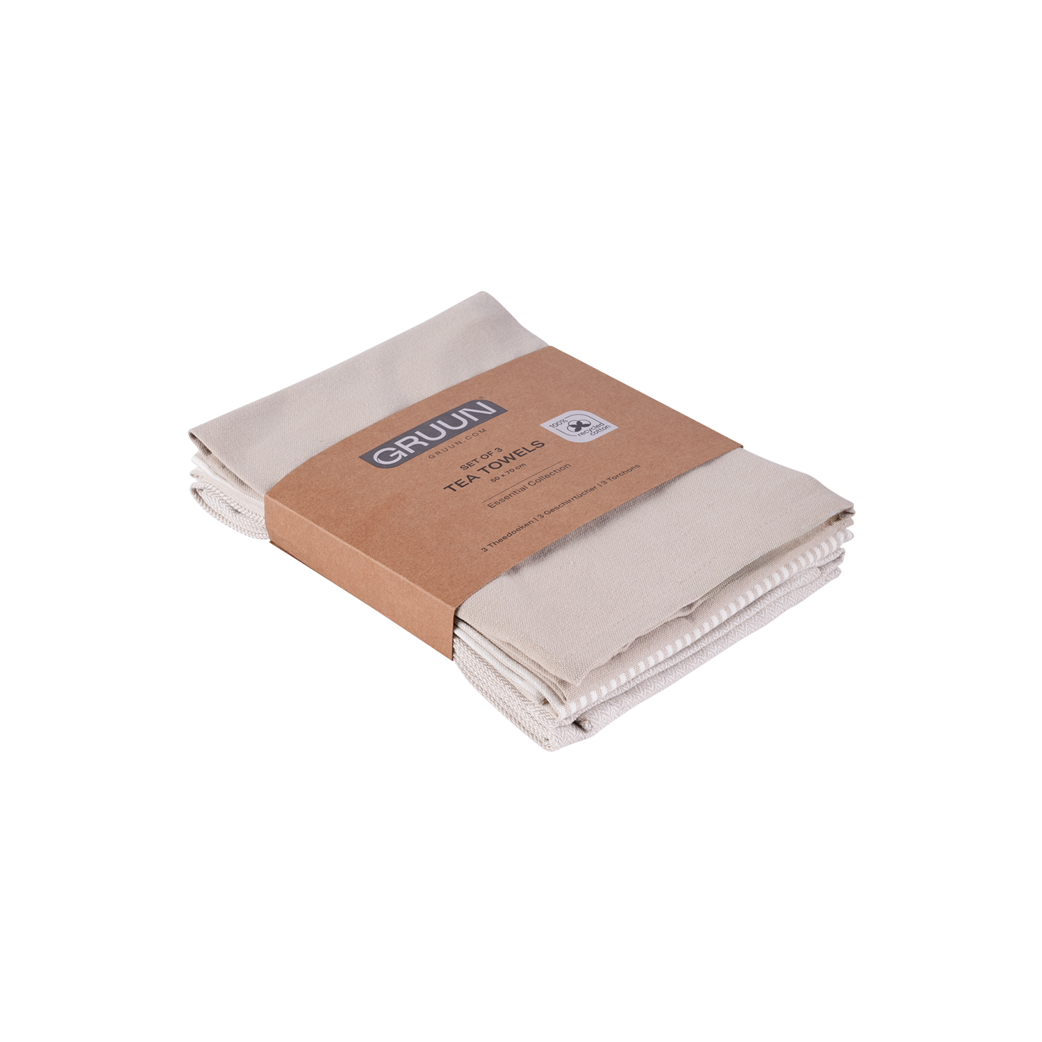 Gruun Geschirrtücher 3er Set Sand