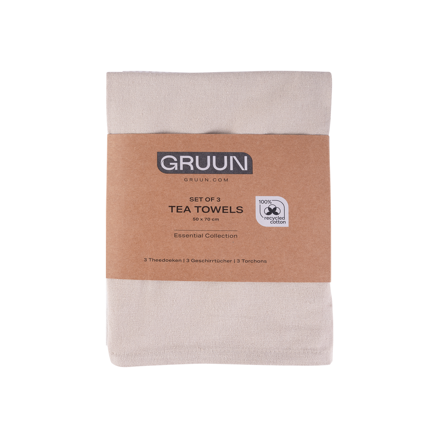 Gruun Geschirrtücher 3er Set Sand